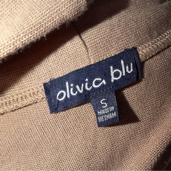 Olivia Blu Duster Cardigan Women’s Small Marled Brown Long Sleeves Pockets - Picture 4 of 5